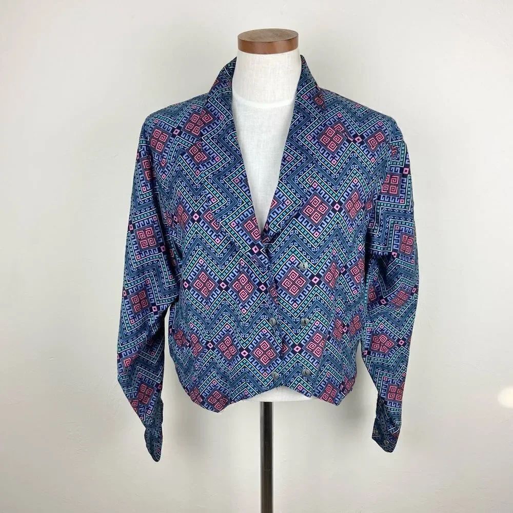 Vintage 80’s Wrangler Loud Western Geometric Jacket